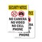 Signmission No Camera No Video With Symbol OSHA Security Notice Sign, Plastic, 7in W x 10in L, 2PK OS-2PACK-SN-P-710-V-11720 - alternate 1